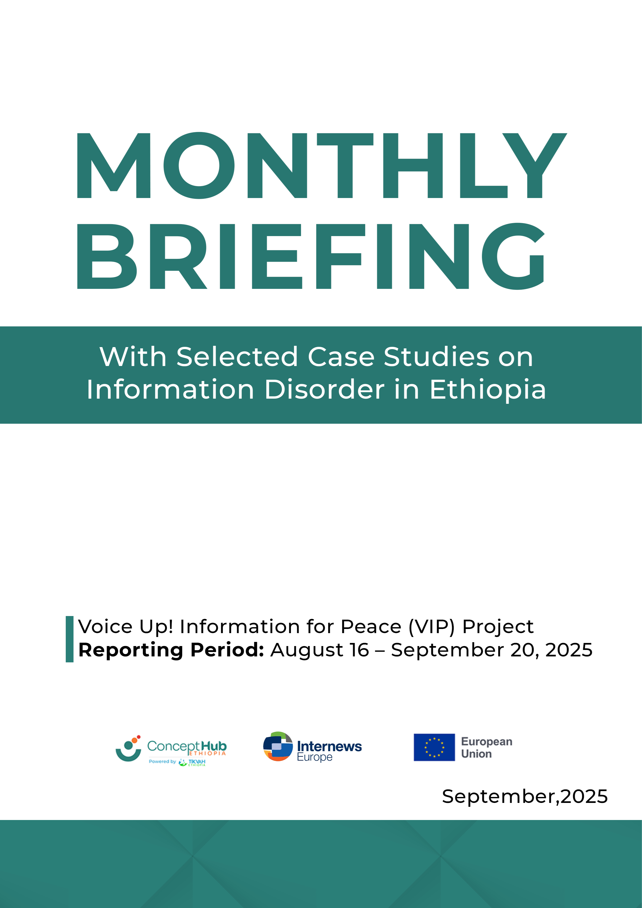 VIP Project Monthly Briefing - September